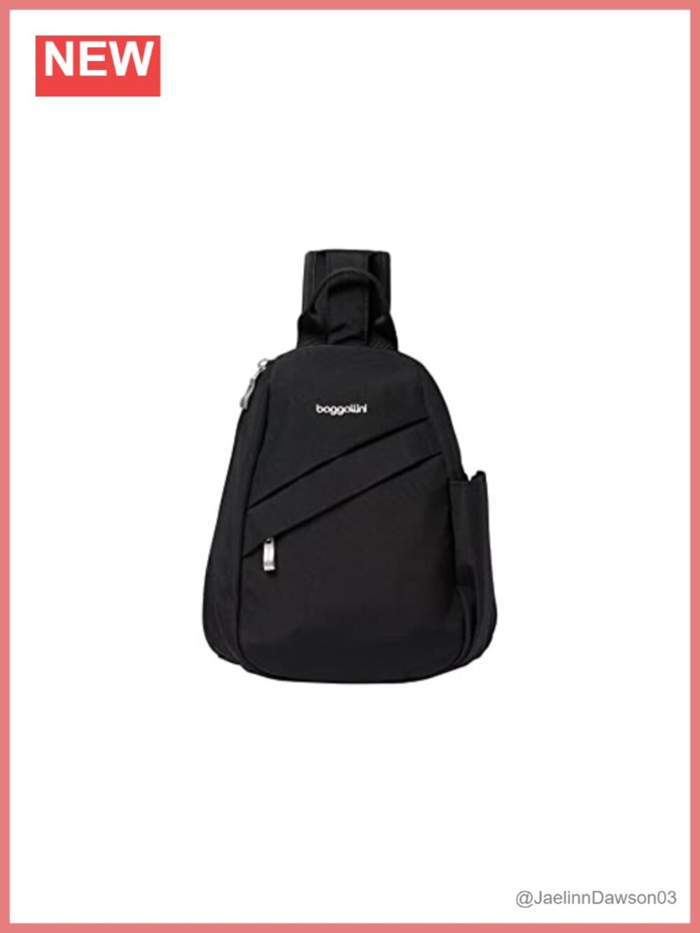 Nylon Crossbody Sling Bag with RFID Blocking - Lightweight Travel Daypack with